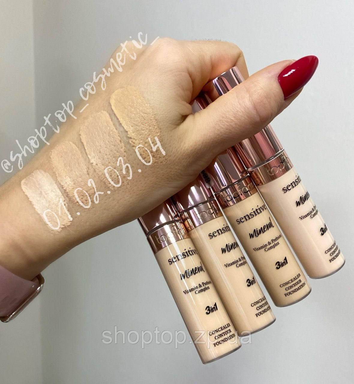 Консилер TopFace Sensitive Mineral 3 in 1 Concealer, фото 1