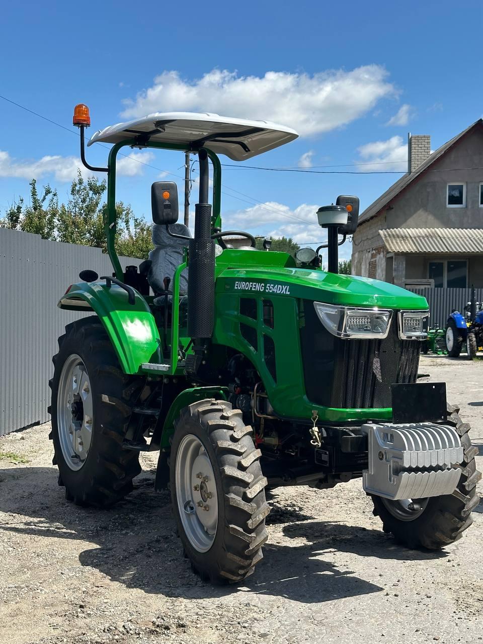 Мінітрактор EURO FENG 554 XL ,з дашком, дизайн Джон дір, реверс, 2х дискове зчеплення, вага 2250 кг