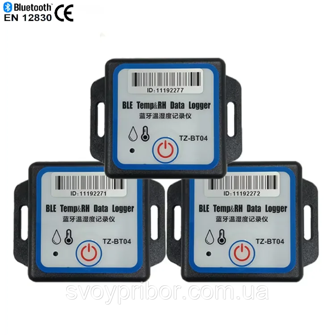 Temp TZ-BT04 Bluetooth (-25...+60℃; 5-95%) Реєстратор температури і вологості, пам'ять 12000, фото 1
