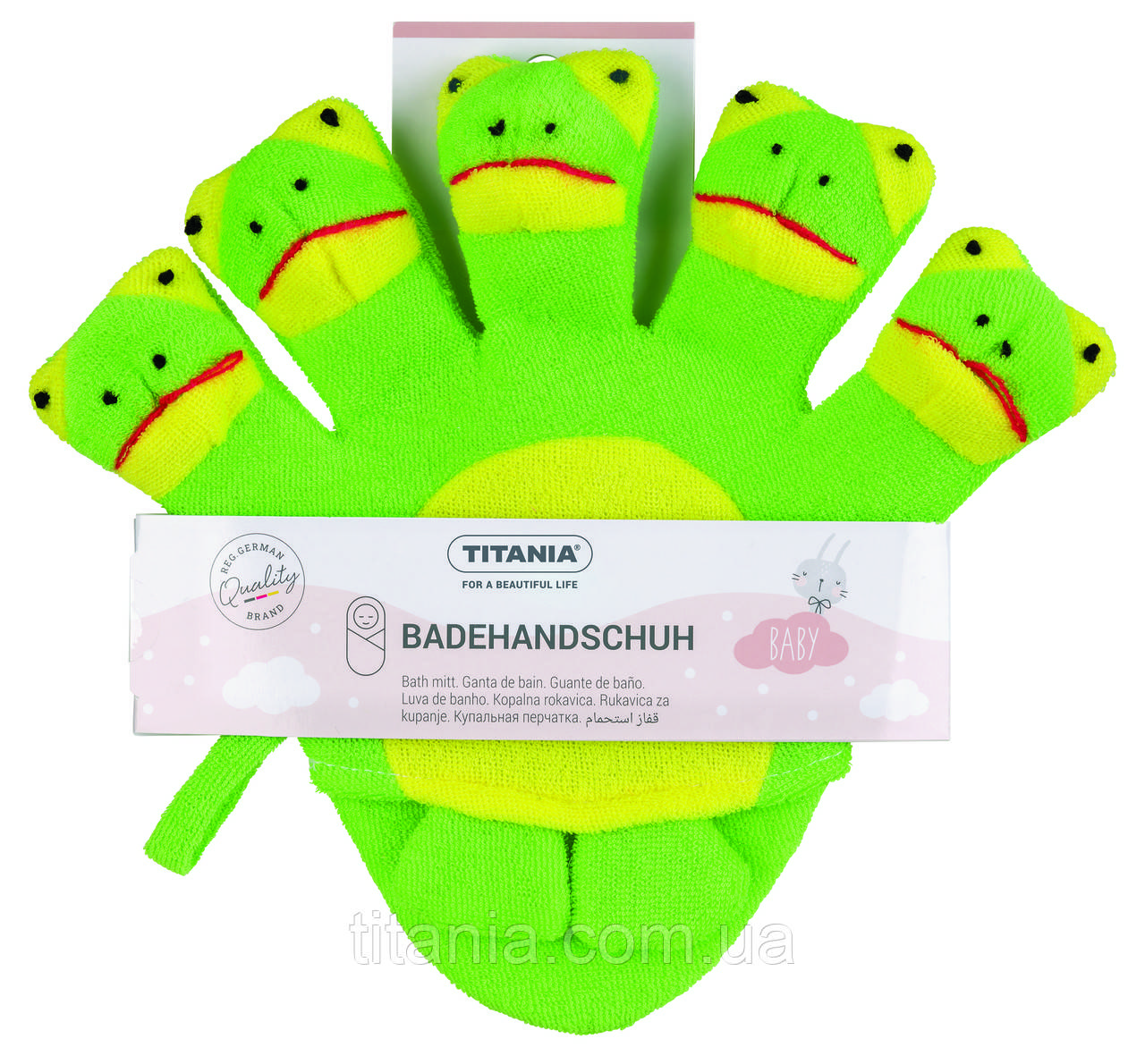 Дитяча рукавиця-мочалка дракончик TITANIA art.9200, фото 1