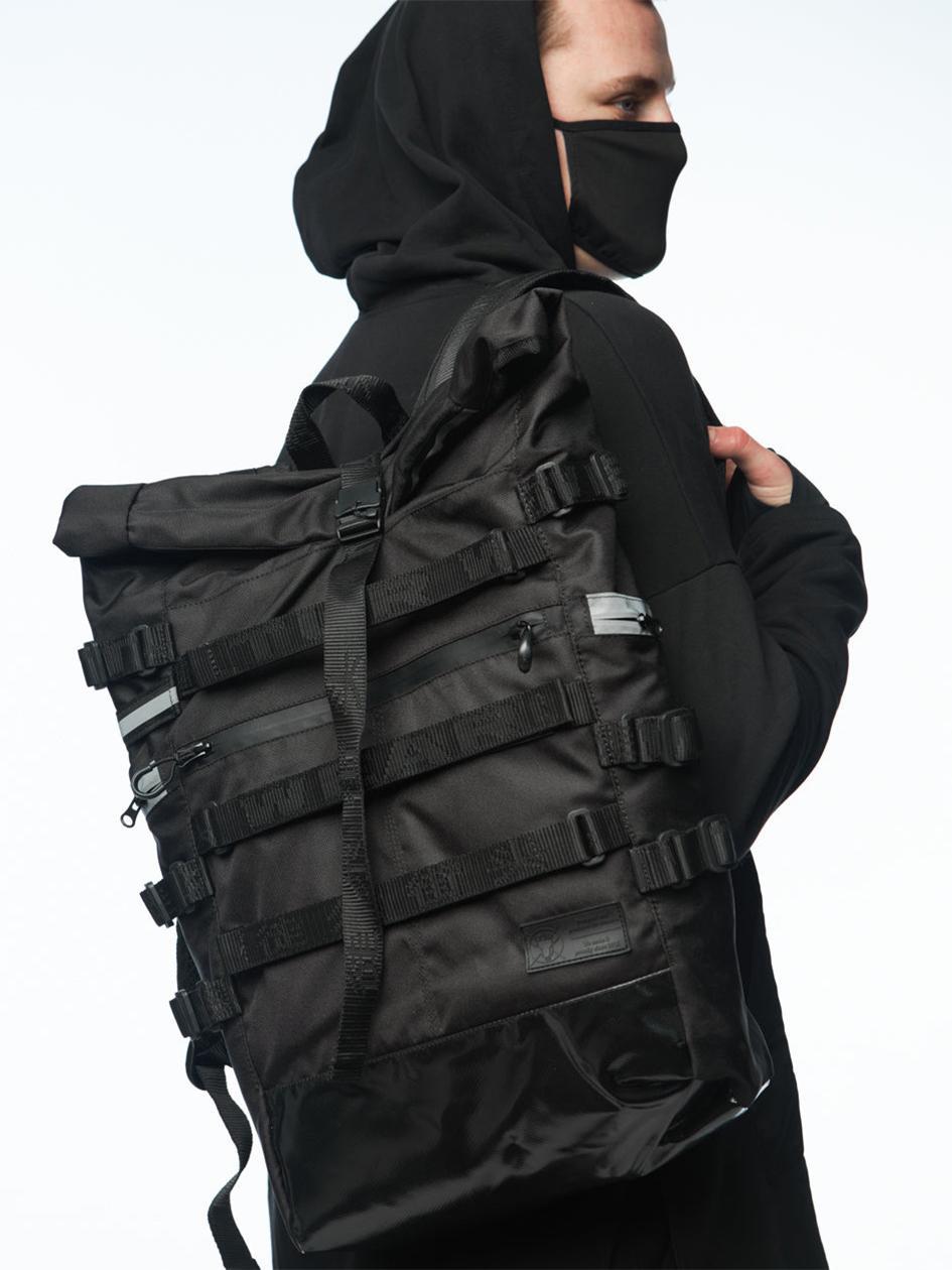 Рюкзак міський чоловічий жіночий роллтоп для ноутбука рефлективний Нантай, фото 1