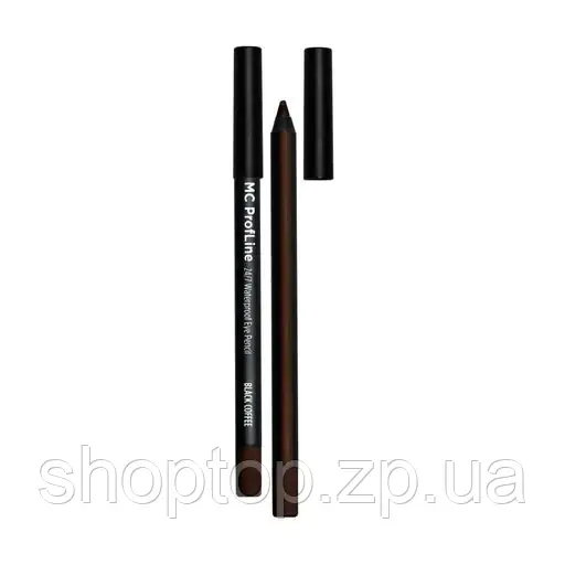 Каял для очей Miss Claire МС ProfLine 24/7 Waterproof Eye Pencil, Black Coffee, 1.2 г, фото 1