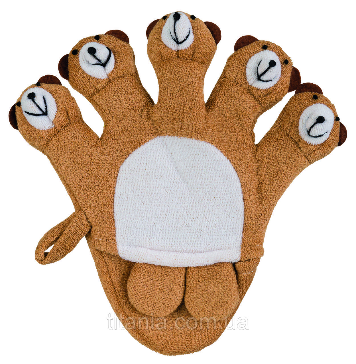 Дитяча рукавиця-мочалка ведмежатко TITANIA 9203, фото 1