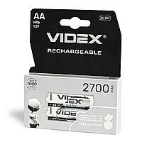 Пальчиковий акумулятор батарейки аа Videx HR6 / AA 2700mAh 1.2 вольта (цена за 2шт)