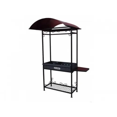 Мангал дачний з дахом Економ VESUVI сталевий для заміського будинку або дачної ділянки, фото 1