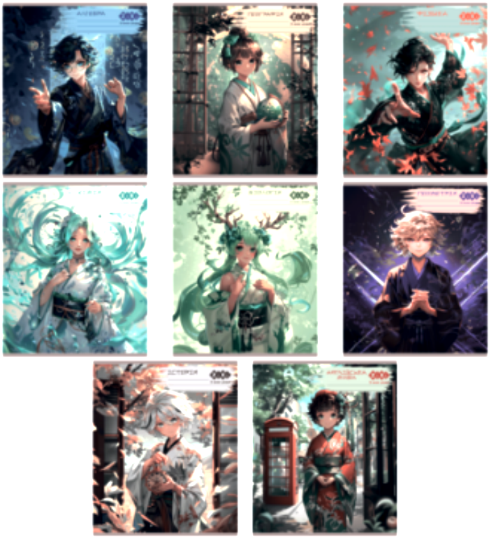 Набір предметних зошитів 48 листів ZіBі "ANIME" 1704-99, фото 1