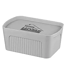 Ящик із кришкою для зберігання Ardesto 32х21.5х14см, 6 л, пластик PP, сірий ARHC2506G