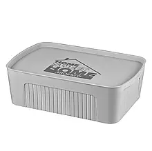 Ящик із кришкою для зберігання Ardesto 45.5х31х14 см, 13 л, пластик PP, сірий ARHC2513G