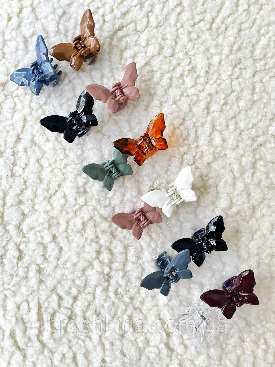 Краби для волосся оптом 4,5*2,5*2 см 12 шт/уп ПЛАСТИК МЕТЕЛИКИ, фото 1