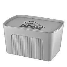 Ящик із кришкою для зберігання Ardesto 45.5х31х24.5 см, 23 л, пластик PP, сірий ARHC2523G