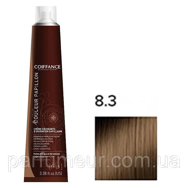 Coiffance Couleur Papillon Стійка крем-фарба для волосся 8.3 золотистий свiтлий блонд, фото 1