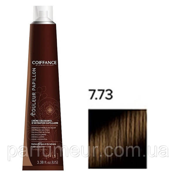 Coiffance Couleur Papillon Стійка крем-фарба для волосся 7.73 золотисто-коричневий блонд, фото 1