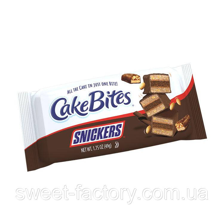 Батончики Cake Bites Snickers 50g, фото 1