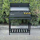 Мангал-барбекю на 12 шампурів 3 мм. на дровниці Прометей, фото 4