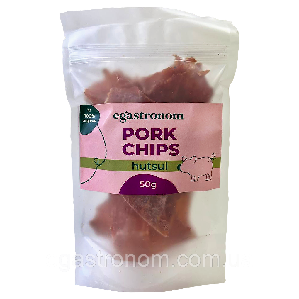 Чипси з свинини гуцульські Єгастроном Egastronom pork hutsul 50g (Код: 00-00017919), фото 1