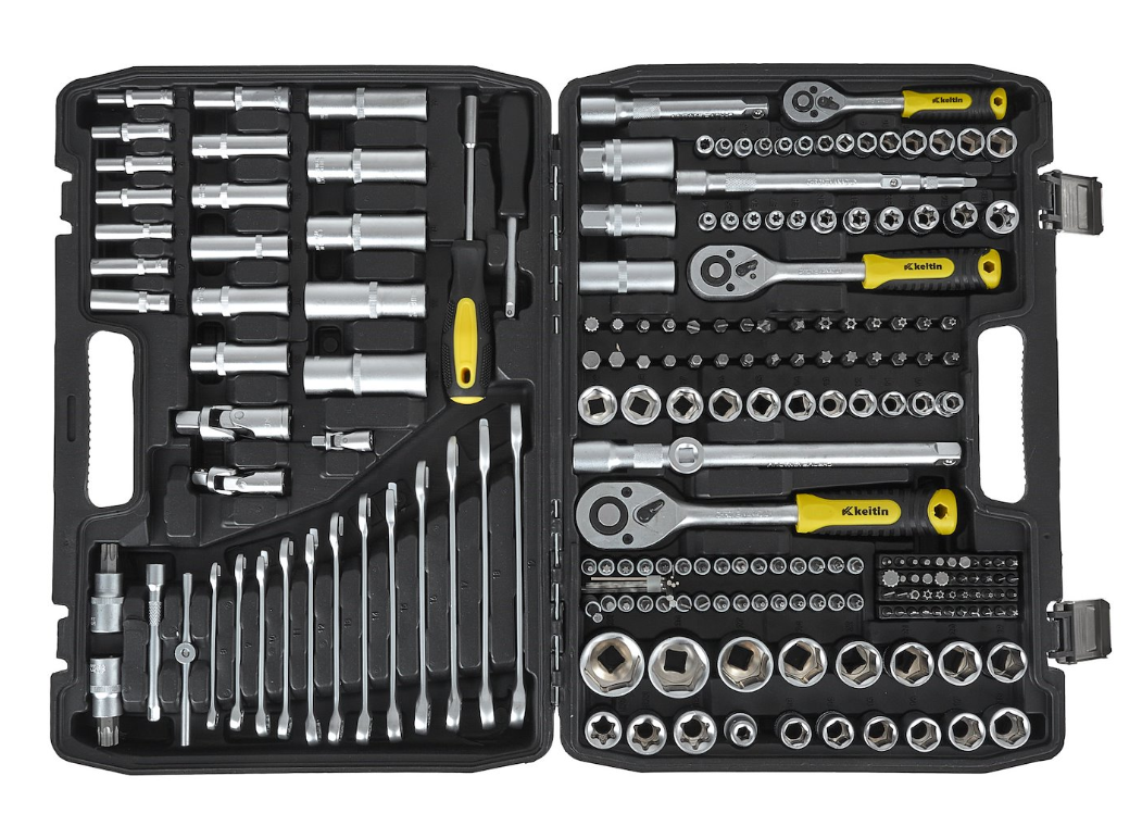Набор инструментов 1/4", 3/8" и 1/2", 216 единиц KELTIN GEKO K00099, фото 1