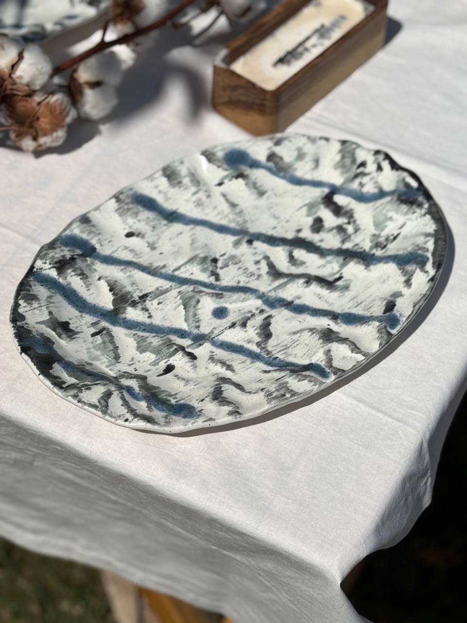 Тарілка Овальна Скеля 36 см TIN', фото 1