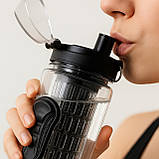 Пляшка для води TRIZAND 1 л з фруктовим фільтром, чохлом і кришкою, фото 10