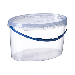 Відро прозоре харчове 5,6 л. (Овал), 1/210
