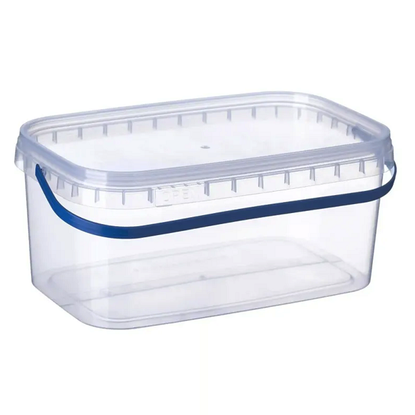 Відро прозоре харчове 3,1 л. (прямокутник), 1/200, фото 1