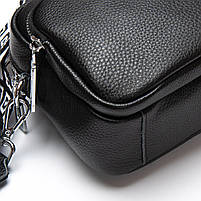 Жіноча шкіряна клатч сумка 3803 black. Купити жіночі сумки гуртом і в роздріб із натуральної шкіри в Україні, фото 5