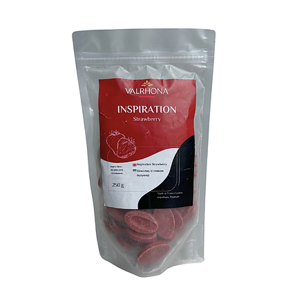 Шоколад зі смаком полуниці Inspiration Strawberry Valrhona 250 г, фото 1