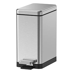 Відро для сміття з плавним закриттям прямокутне Koer TC-010206-02 6 л колір нержавійка (KR5594)