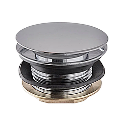 Донний клапан для ванни Koer PW-05-01 автоматичний (Click-Clack) (Колір хром) 1 1/2'' (KR3406)