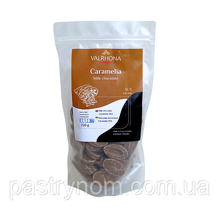 Шоколад молочний Caramelia 36% Valrhona 250 г, фото 2