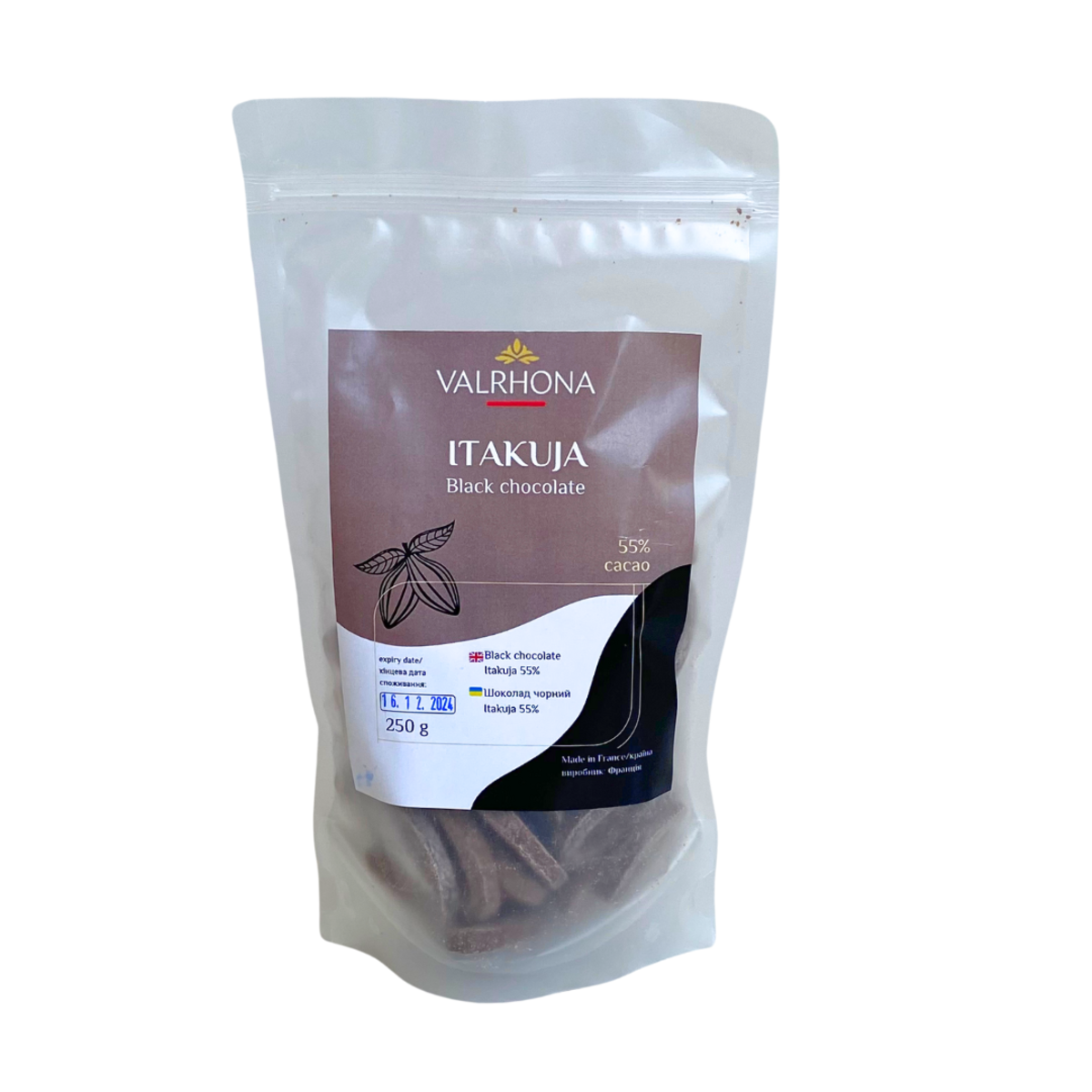 Шоколад чорний Itakuja 55% Valrhona 250 г