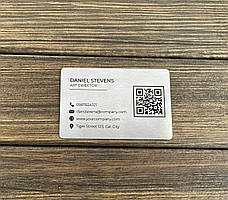 Візитка з нержавіючої сталі