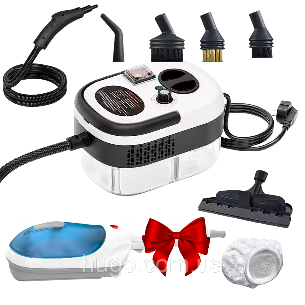 Пароочисник для дому, 2500Вт, 1,2л + Подарунок Відпарювач 100мл, 770 Вт / Парогенератор / Паровий очищувач, фото 1