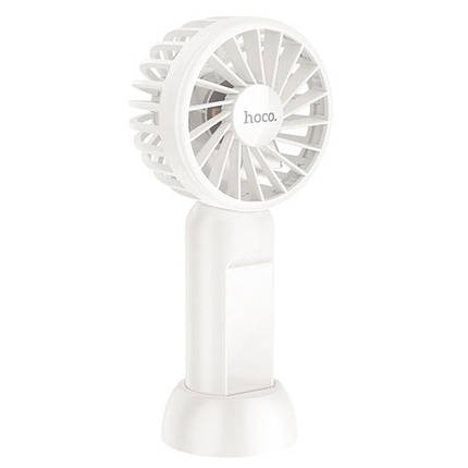 Портативний вентилятор Hoco HX60 Nimble portable handheld fan 1200 mAh White, фото 1