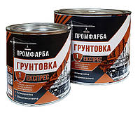 Грунтовка антикорозійна швидковисихаюча ЕКСПРЕС ТМ ПРОМФАРБА СІРА (25кг) Від УПАКОВКИ