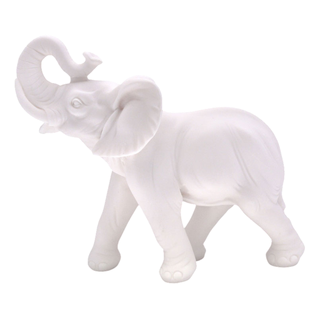 Фігурка статуетка з природного мінералу алебастр Maska Слон, h-19 см, L-22см, фото 1