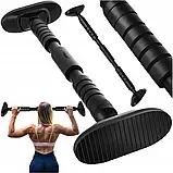 Турнік Trizand 24784 (70–100 см, до 180 кг) — розсувний турнік без свердління для дому, фото 2