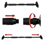 Турнік Trizand 24784 (70–100 см, до 180 кг) — розсувний турнік без свердління для дому, фото 4