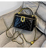Жіноча сумка-косметичка 1032 Vanity Bag крос-боді чорна, фото 2