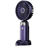 Ручний міні вентилятор Mini Fan XL-880 | USB, 3 швидкості, LCD-дисплей, підставка для телефону, ремінець, фото 2