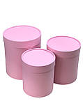 Набір коробок з завальцованой кришкой (рожевий матовий), фото 2