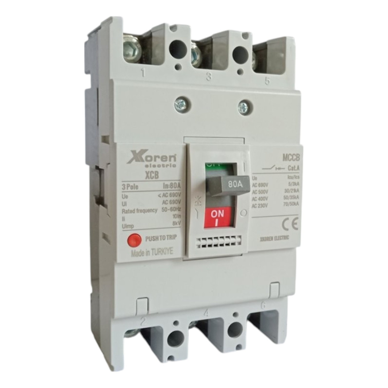 Корпусний автоматичний вимикач 80А, 3 полюси, 50 кА