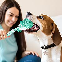 Іграшка для собак М'яч на мотузці 24см, d=7см