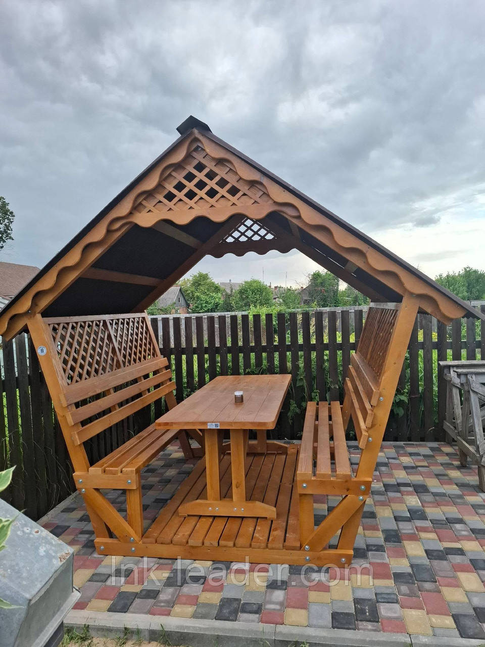 Дерев'яна альтанка, розбірна (на 8 людей) "Люкс", фото 1