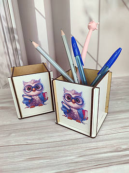 Дитяча підставка для ручок і олівців, іменний органайзер для канцелярії, подарунок школяру