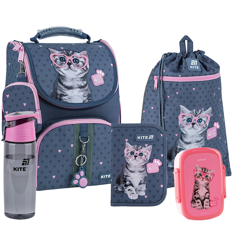Шкільний набір Kite 5 в 1 Education Studio Pets SET_SP25-501S, фото 1