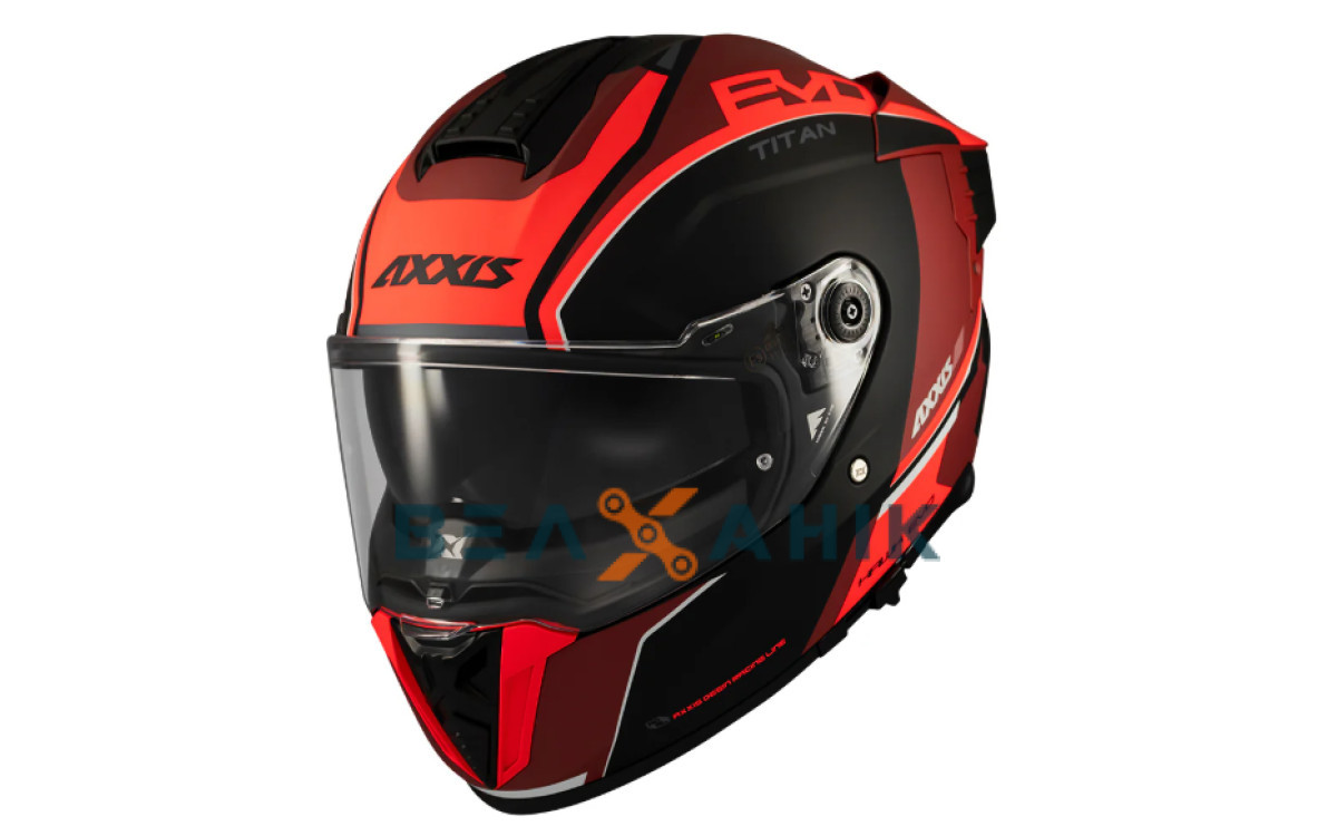 Шолом (інтеграл) AXXIS HAWK SV EVO Titan B5 Matt Red [M], фото 1
