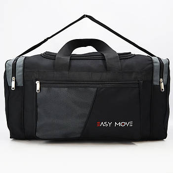 Спортивна сумка (66х33х25 см) Сіра, 107-7 / Сумка для тренувань / Дорожня сумка / Сумка для спорту