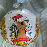 Новорічна ялинкова куля, символ року 85 мм "Вірність"