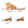 Настінний набір для котів: гамак і сходинки з джутовим канатом MS-42, фото 9