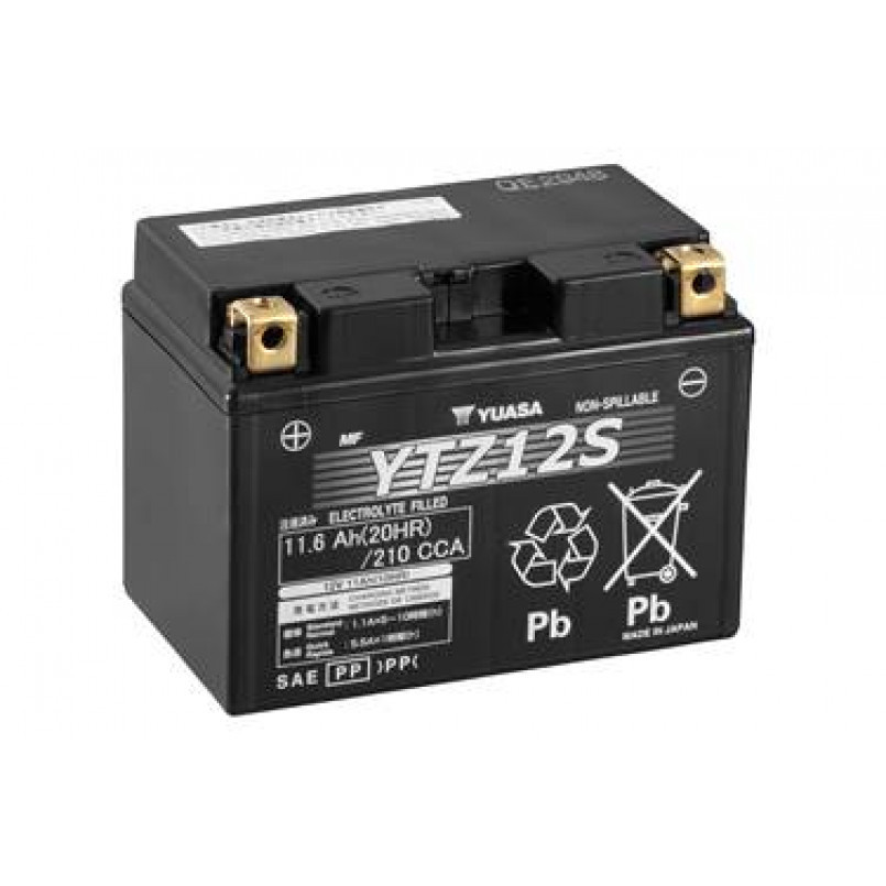 Мотоакумулятор Yuasa High Performance MF VRLA Battery(GEL) 12В 11.6Ач 210А(EN) L+ YTZ12S, фото 1